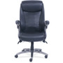 Lorell Wellness by Design Revive Executive Office Chair - Black Bonded Leather Seat - Black Bonded (LLR48730)