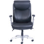 Lorell Wellness by Design Big & Tall Chair with Flexible Air Technology - Black Bonded Leather Seat (LLR48843)
