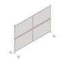 Lorell Adaptable Panel Divider - 24" Width x 2" Height x 37" Depth - Aluminum, Acrylic - White - 1 (LLR90279)