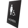 Lorell Women's Handicap Restroom Sign - 1 Each - Women Print/Message - 6.4" Width x 8.5" Height - - (LLR02666)