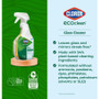 CloroxPro EcoClean Glass Cleaner Spray - 32 fl oz (1 quart) - 1 Each - Streak-free, - Green, (CLO60277)