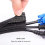 20ft - 1 inch Cable Sleeve, Cord Wrap Wire Protector Tubing f20ft - 1 inch Cable Sleeve, Wire Protector Tubing, PC Cable Wrap, Computer Cable Management Sleeve (MOSZHIYO)