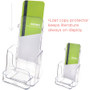 Deflecto Countertop Leaflet Holder With Business Card Holder - 2 Compartment(s) - 7.8" Height x x - (DEF78601)