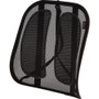 Fellowes Office Suites Mesh Back Support - Strap Mount - Black - Mesh Fabric - 1 Each (FEL9191301)