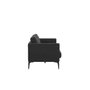 Metro Two Seat Sofa Black Vinyl - 76.38”W x 31.89”D x 25.59”H (MOS1L28231)