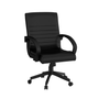 Piper Ribbed Back Task Chair Black Vinyl Seat / Back Black Frame - 24.5”W x 28.5”D x 39.5-42.5”H (MOS2E01426BLK)