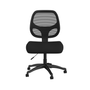 Miles Commercial Grade Task Chair with Black Mesh Back / Black Fabric Seat - 19"W x 25.5"D x 35-40"H (MOS2T01605BLK)