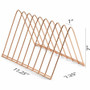 Officemate Triangle Wire Sorter, Rose Gold - 7" Height x 7" Width x 11" DepthDesktop - Sturdy - - - (OIC93151)