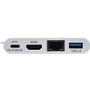 Tripp Lite by Eaton USB-C Multiport Adapter - HDMI, USB 3.x (5Gbps) Hub Port, Gigabit Ethernet, 60W (TRPU44406NHGUC)