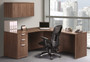 MOSSUITEPL23, L-Shaped Desk with Hutch Storage and Optional Drawers