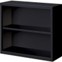 Lorell Fortress Series Bookcase - 34.5" x 13" x 30" - 2 x Shelf(ves) - Black - Powder Coated - - - (LLR41282)