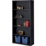 Lorell Fortress Series Bookcase - 34.5" x 13" x 72" - 5 x Shelf(ves) - Black - Powder Coated - - - (LLR41291)