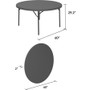 Cosco Zown Commercial Round Blow Mold Fold Table - For - Table TopRound Top - 750 lb Capacity x 72" (CSC60537SGY1E)