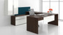 Groupe Lacasse Modern U Shaped Desk with Storage (MOSGL-NEX3), Left Return