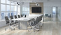 Groupe Lacasse Rectangular Conference Table with Laminate and Aluminum Accent Legs (MOSGL-QM3)