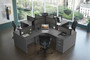 Quad Workstation with Panels and Dividers (MOSWSXB1020)