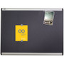Quartet Prestige Plus Magnetic Bulletin Board - 48" Board Height x 72" Board Width - Gray Fabric - (QRTMB547A)