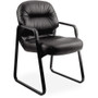 HON Pillow-Soft Guest Chair, Leather - Black Seat Color - Leather Seat Material - Fiber Back - - - (HON2093SR11T)