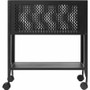 Lorell Mesh Rolling File - 4 Casters - Steel - 13.31" Width x 24.21" Depth x 27.72" Height - Black (LLR60175)