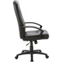 Lorell Chadwick Series Executive High-Back Chair - Black Seat Color - Leather Seat Material - Black (LLR60120)