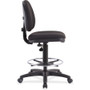 Lorell Millenia Series Adjustable Task Stool with Back - Black Seat Color - Black - 1 Each (LLR80008)