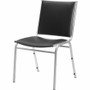Lorell Stacking Chair Armless Black 4/box - Black Seat Color - Vinyl Seat Material - Vinyl Back - - (LLR62502)
