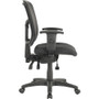 Lorell ErgoMesh Series Managerial Mesh Mid-Back Chair - Black Seat Color - Fabric Seat Material - - (LLR86201)