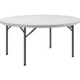 Lorell Ultra-Lite Banquet Folding Table - Round Top - 700 lb Capacity - 60" Table Top Diameter - - (LLR60326)