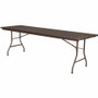 Lorell Economy Folding Table - Melamine Rectangle Top - 500 lb Capacity - 96" Table Top Length x x (LLR65761)