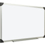 Lorell Dry-erase Board - 36" (3 ft) Width x 24" (2 ft) Height - White Styrene Surface - Aluminum - (LLR55651)