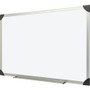 Lorell Dry-erase Board - 72" (6 ft) Width x 48" (4 ft) Height - White Styrene Surface - Aluminum - (LLR55653)