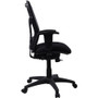 Lorell Executive Mesh High-back Swivel Chair - Black Seat Color - Fabric Seat Material - Steel - - (LLR86205)