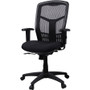 Lorell Executive Mesh High-back Swivel Chair - Black Seat Color - Fabric Seat Material - Steel - - (LLR86205)