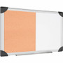 Lorell Combo Dry-Erase/Cork Board - 18" Board Height x 24" Board Width - Natural Cork Surface - - - (LLR19290)