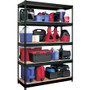 Lorell Fortress Riveted Shelving - 5 Compartment(s) - 5 Shelf(ves) - 72" Height x 48" Width x 18" - (LLR61622)