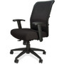 Lorell Executive High-Back Mesh Multifunction Office Chair - Black Seat Color - Fabric Seat - Black (LLR62105)