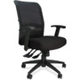 Lorell Executive High-Back Mesh Multifunction Office Chair - Black Seat Color - Fabric Seat - Black (LLR62105)