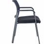 Lorell Mesh Back Guest Chair - Black Seat Color - Fabric Seat Material - Black Back Color - Mesh - (LLR30956)
