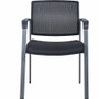 Lorell Mesh Back Guest Chair - Black Seat Color - Fabric Seat Material - Black Back Color - Mesh - (LLR30956)