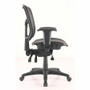 Lorell Mid-Back Mesh Swivel Office Chair - Black Frame Color - 5-star Base - Black, Silver - 1 Each (LLR86904)