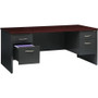 Lorell Fortress Modular Series Double-Pedestal Desk - 72" Width x 36" Depth, x 1.1" Thickness Top - (LLR79140)
