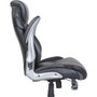 Lorell Wellness by Design Mesh Executive Office Chair - Black Seat Color - Bonded Leather Seat - - (LLR47921)