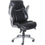 Lorell Wellness by Design Mesh Executive Office Chair - Black Seat Color - Bonded Leather Seat - - (LLR47921)