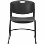 Lorell Heavy-duty Standard-height Stack Chairs - Plastic Seat Material - Plastic Back Material - - (LLR62528)