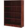 Lorell Laminate Bookcase - 4 Shelf(ves) - 48" Height x 36" Width x 12" Depth - Sturdy, Adjustable - (LLR99785)