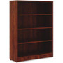 Lorell Laminate Bookcase - 4 Shelf(ves) - 48" Height x 36" Width x 12" Depth - Sturdy, Adjustable - (LLR99785)