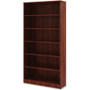 Lorell Laminate Bookcase - 6 Shelf(ves) - 73" Height x 36" Width x 12" Depth - Sturdy, Adjustable - (LLR99791)