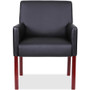 Lorell Full-sided Upholstered Arms Guest Chair - Black Seat Color - Leather Seat Material - Black - (LLR20027)