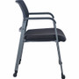 Lorell Mesh Back Guest Chair with Casters - Black Seat Color - Fabric Seat Material - High Back - - (LLR30953)