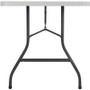 Lorell Ultra-Lite Banquet Table - Light Gray Rectangle Top - Dark Gray Base - 600 lb Capacity - 72" (LLR66655)
